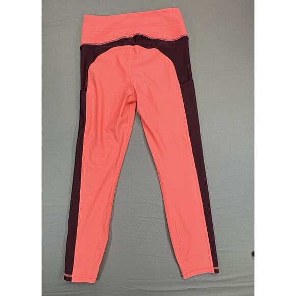 Under Armour Project Rock Women's Leggings Size Medium - Coral/Maroon - Picture 2 of 7